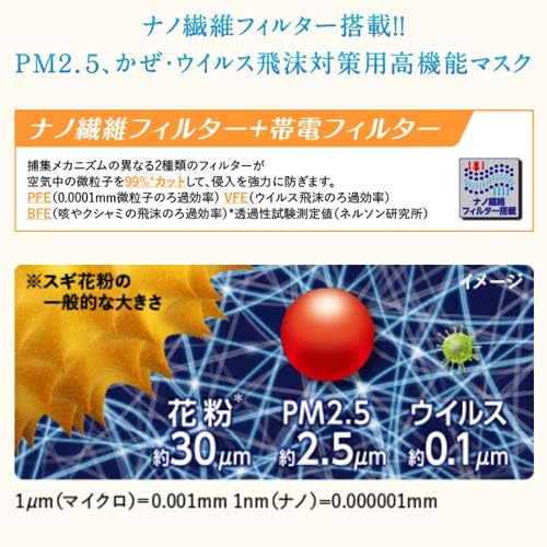 興和 三次元 日本製 nano高密着抗菌口罩 M (7片 x10包)