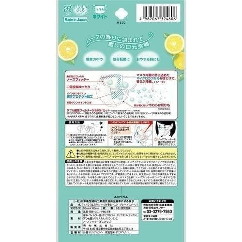 興和 三次元 日本製 抗菌口罩 M-S (柚子香) (5片 x10包)