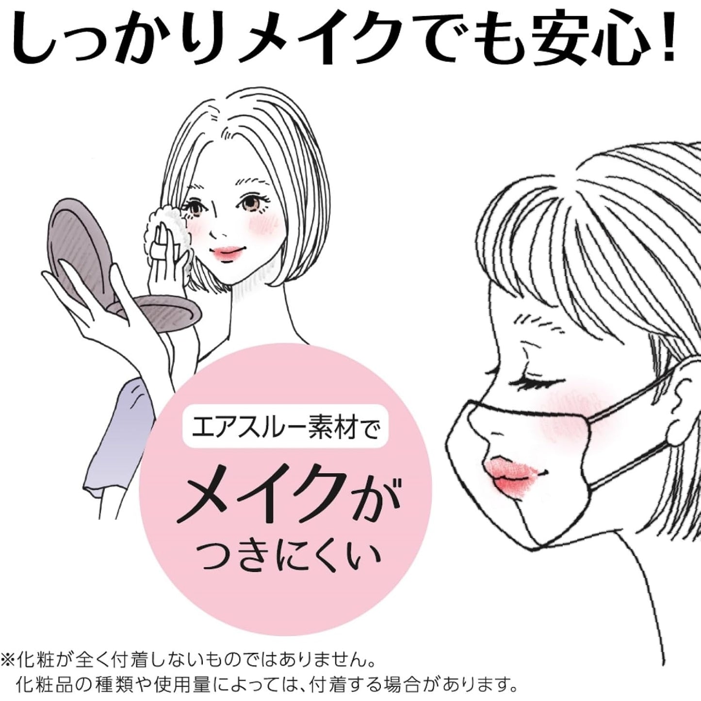 特惠裝! 白元 be-style 小顏 立体口罩 7片 (灰粉色) (x10包)