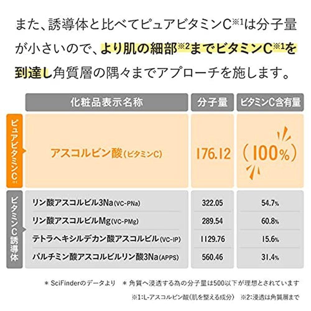 維生素 C 精華液 Pluskirei Plus Pure VC28 含有 28% 純維生素 C 的兩性精華液(12mL,約 1 個月的用量)