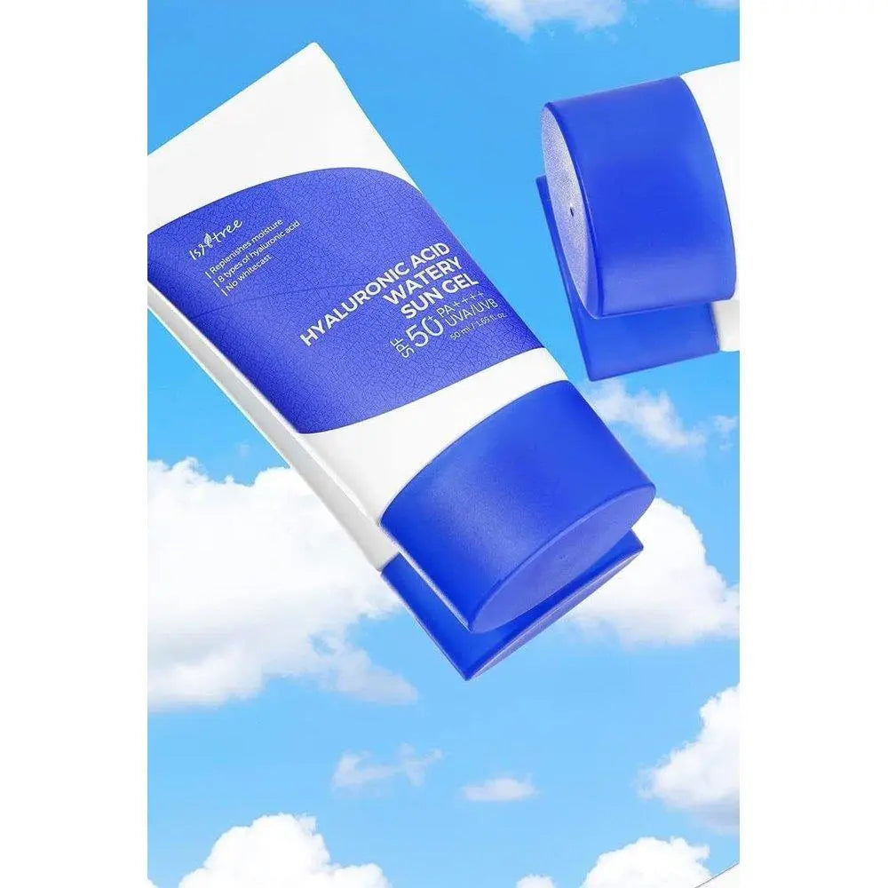 IS&TREE 透明質酸水潤防曬凝膠 SPF 50+ PA++++ 50 毫升(1.69 液量盎司),8 種透明質酸,強效防護 UVA 和 UVB 射線,無白色殘留,珊瑚友好,非納米防曬霜