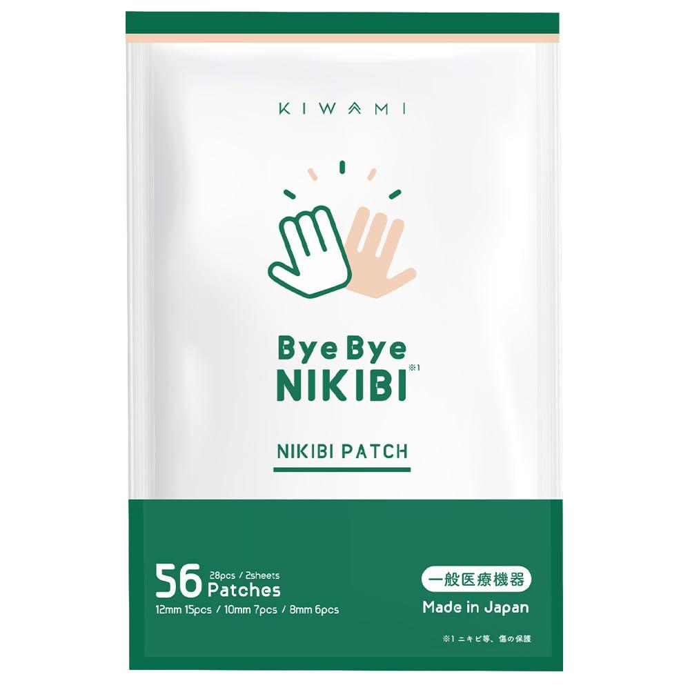 KIWAMI ByeByeNIKIBI 痤瘡貼片,56 片,一般醫療設備,CICA 組合,保濕療法,水膠體材料,茶樹,防紫外線