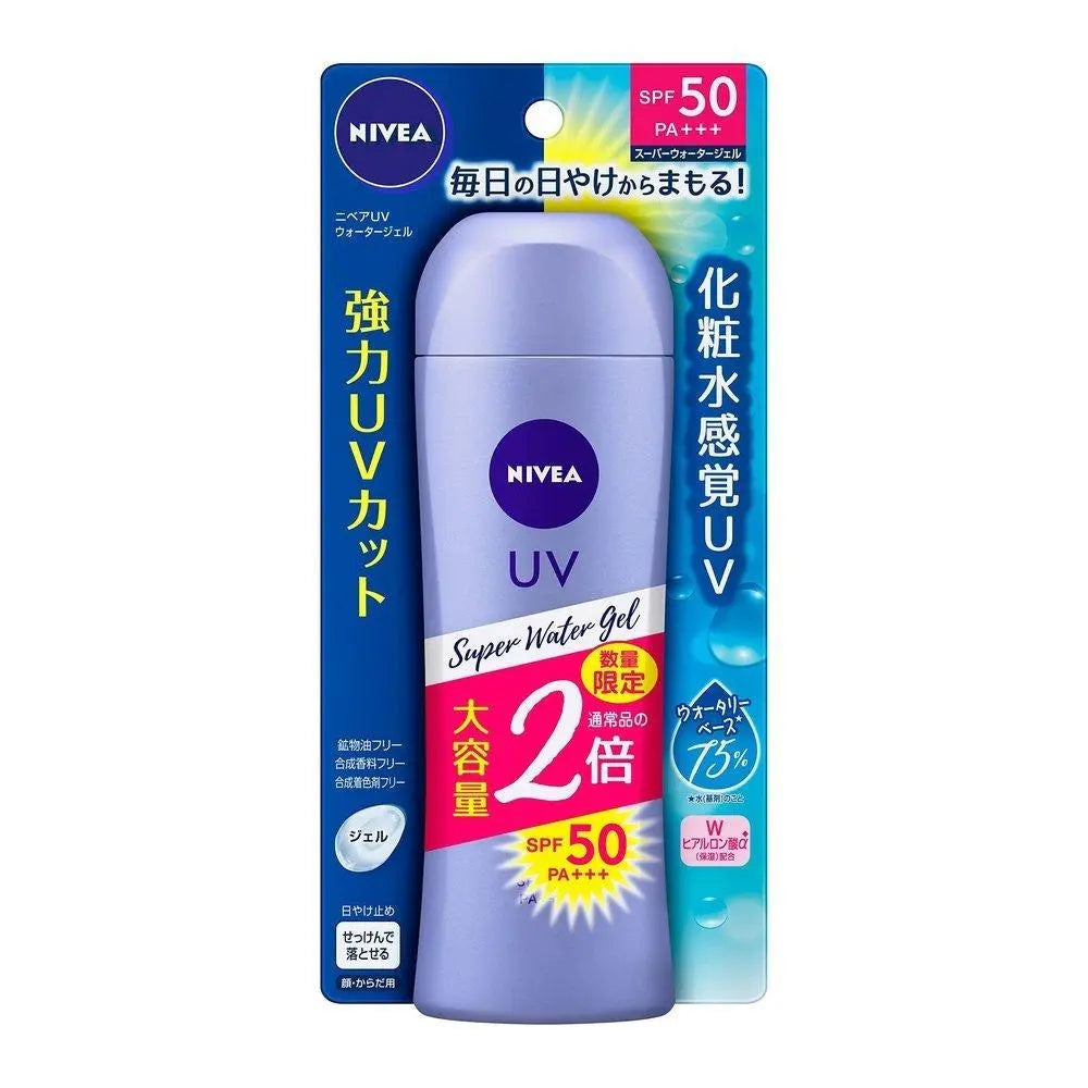 妮維雅 UV 大容量 超級水凝膠 160g(普通產品的兩倍)防曬霜 SPF50 / PA+++ “感覺像乳液的 UV 凝膠”