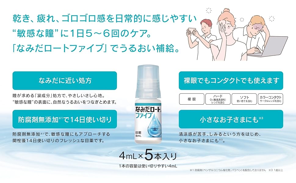 樂敦純眼淚液 4ml x 5支 便攜裝