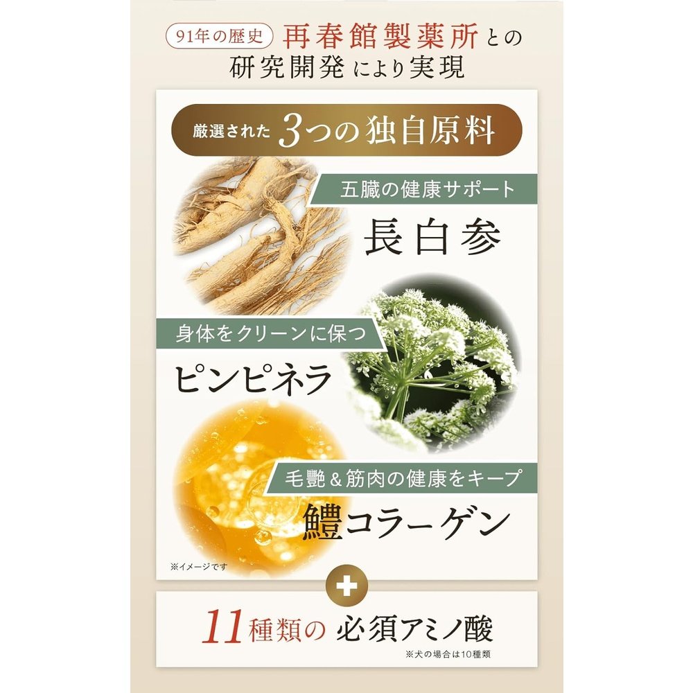 與再春館製藥所共同開發 狗貓專用抗衰老護理泥 1袋30包 獸醫師小島麻里監修