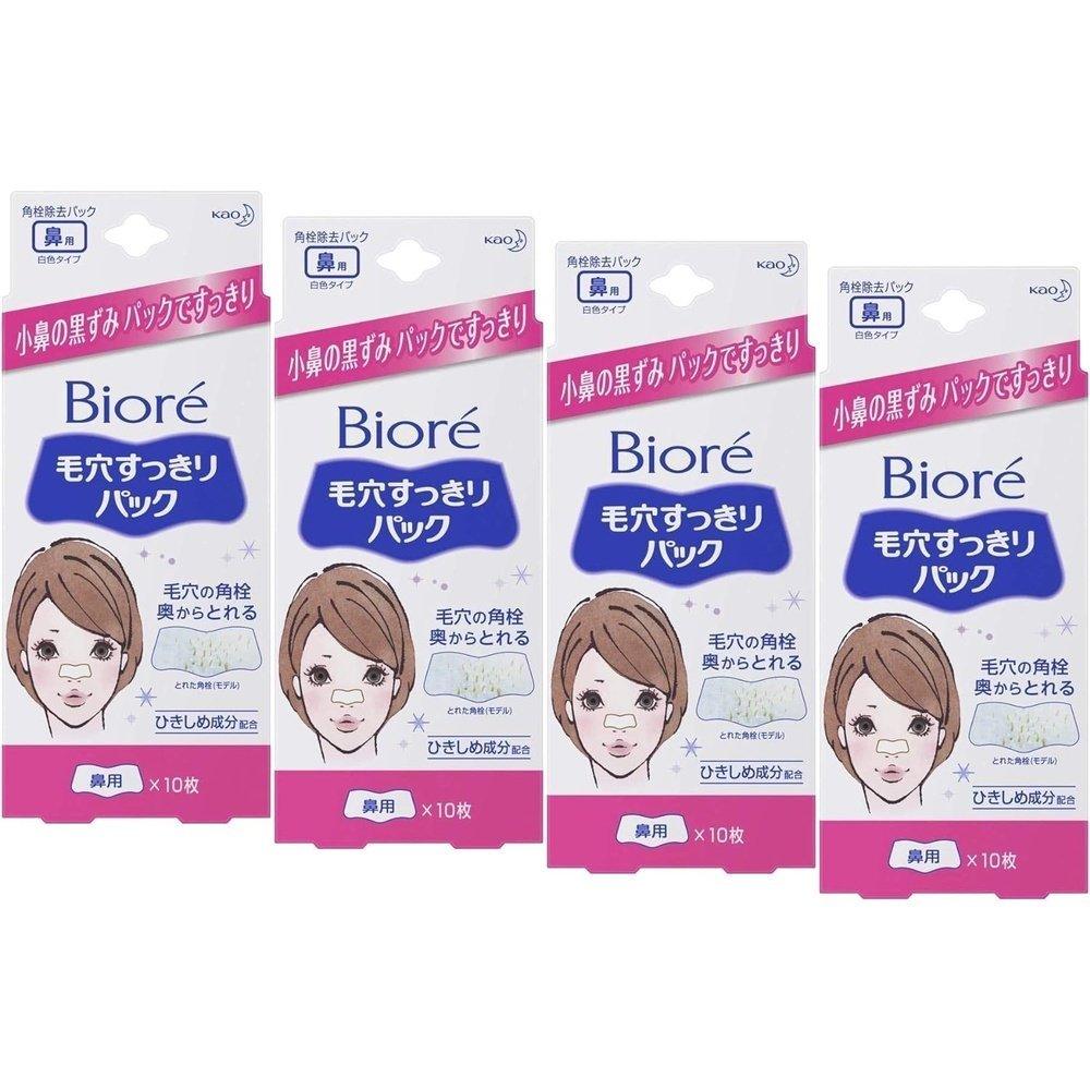 花王 Biore 毛孔清透面膜 鼻白型 10 片 x 4 片