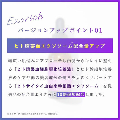 細胞代碼血清 Exorich 30mL 人體幹細胞血清 臍帶血 人體幹細胞培養液 高含量 EGF FGF 幹細胞化妝品 菸鹼醯胺外泌體化妝品 日本製造 Exorich