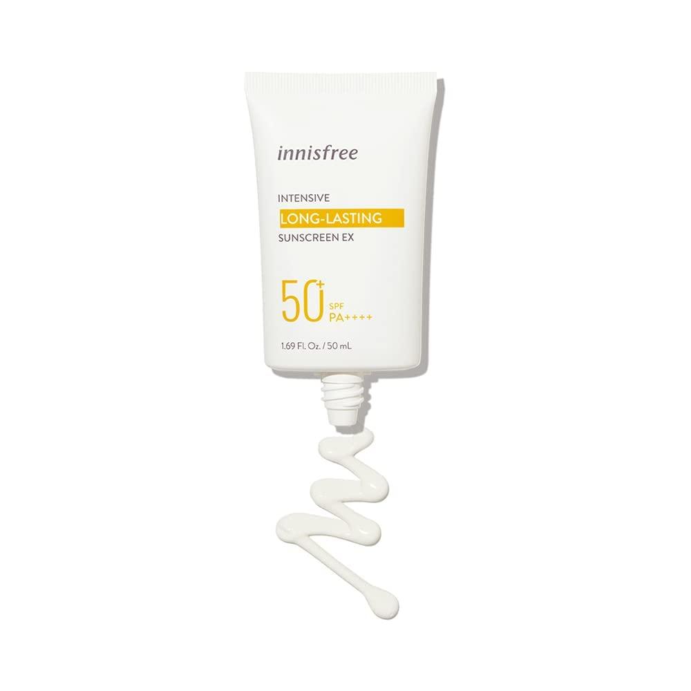 Innisfree 強效持久防曬乳 EX SPF50+ / PA++++ 60mL 底妝/防曬乳 腮紅、透明、保濕、遮蓋毛孔、提亮妝前乳、防水