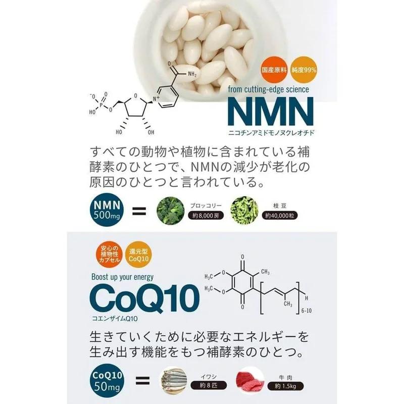 LULUNA NMN 15000+CoQ10 高含量15,000mg/120粒 高純度NMN補充劑 高含量輔酶Q10煙酰胺單核苷酸NMN 補充抗衰老保健補充劑 營養補充保健食品 日本日本製造 男士健康）