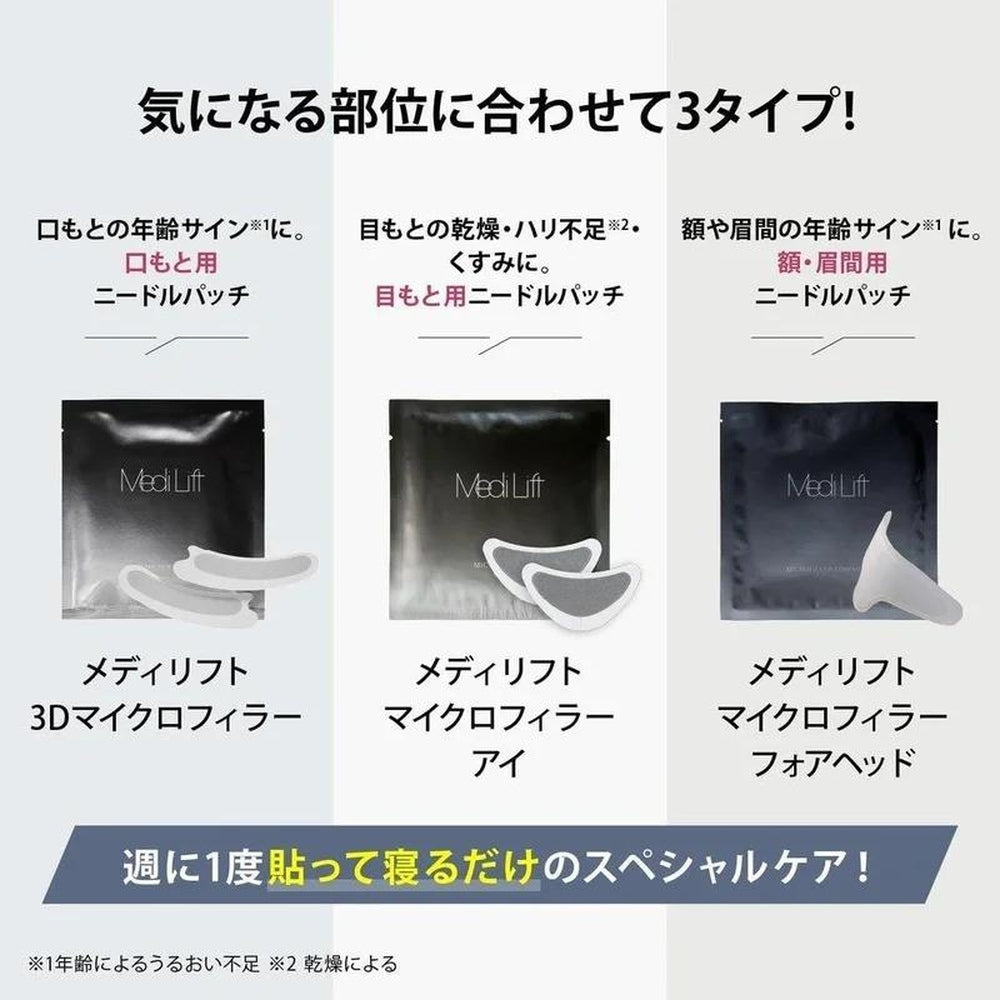 【官方店獨家】Medilift 3D微填充4袋套裝+3種針袋 口唇透明酸針貼