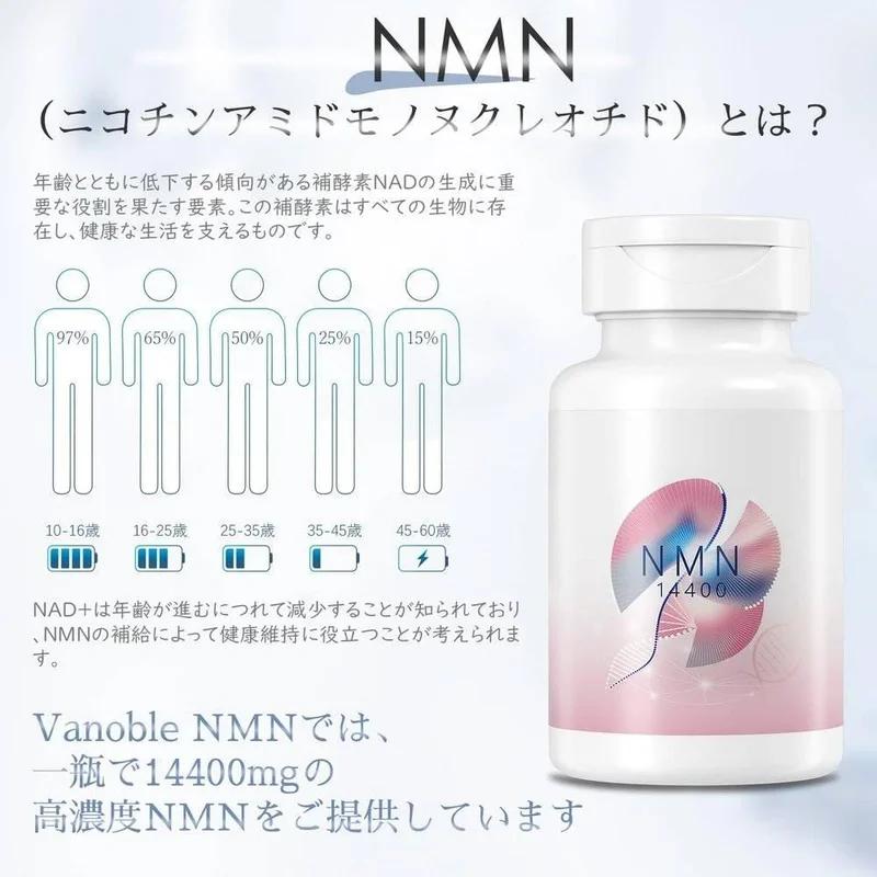 NMN補充劑【1錠240mg】14400mg 高純度99.9%白藜蘆醇NAD+膠原蛋白輔酶Q10 直達腸道專用60片 無二氧化鈦 國內GMP認證工廠Vanoble