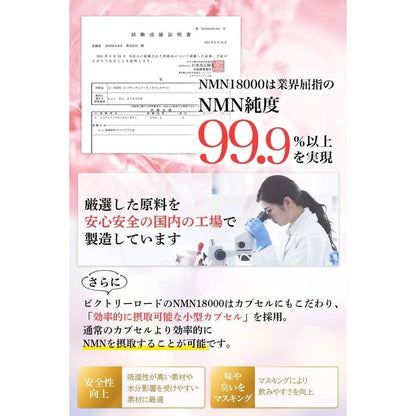 NMN補充劑18000毫克（1片200毫克）日本製造高純度99％以上眼蟲蜂王漿小球藻90粒不含二氧化鈦國內GMP認證工廠勝利之路