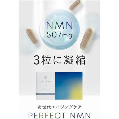 NMN 補充劑 Perfect NMN Perfect NMN 每天 3 片 507 毫克 日本製造