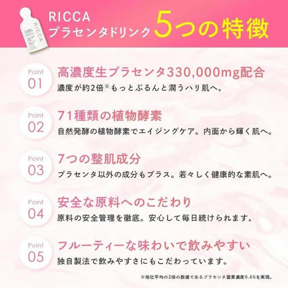 RICCA胎盤飲高濃度330000mg國產胎盤素NMN半胱氨酸勝肽乳酸菌 15g x 30包