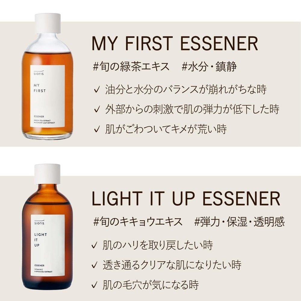 SIORIS 抗皺祛斑抗老護理 Light It Up Essener 100ml 約2個月用量 韓國化妝品 敏感肌膚 暗沉肌膚 Cosmos 有機認證 Vegan Certification 日本正品