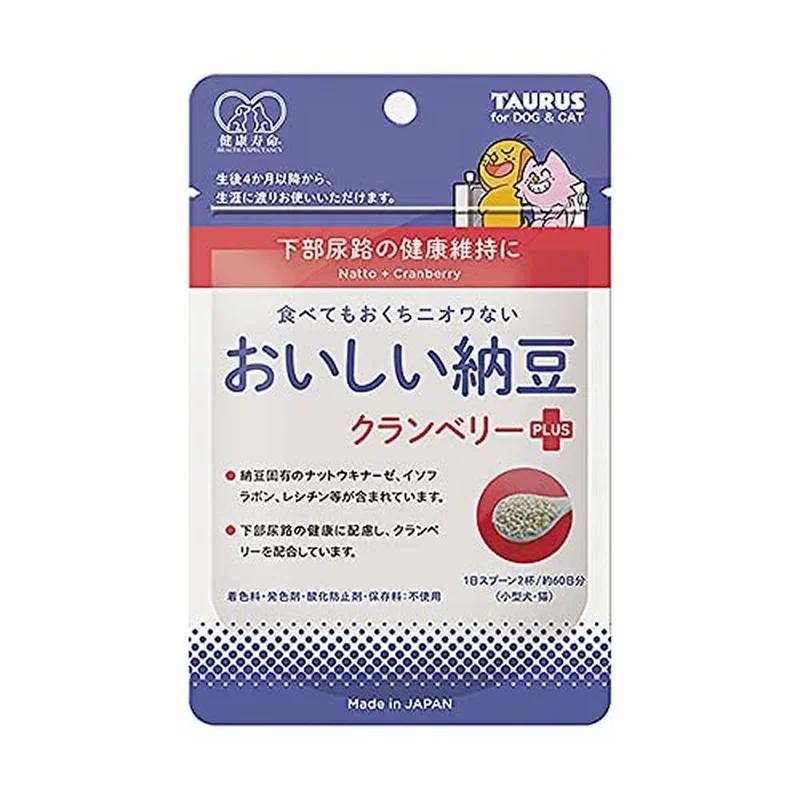 Taurus 寵物狗/貓補充劑美味納豆蔓越莓加 30 克