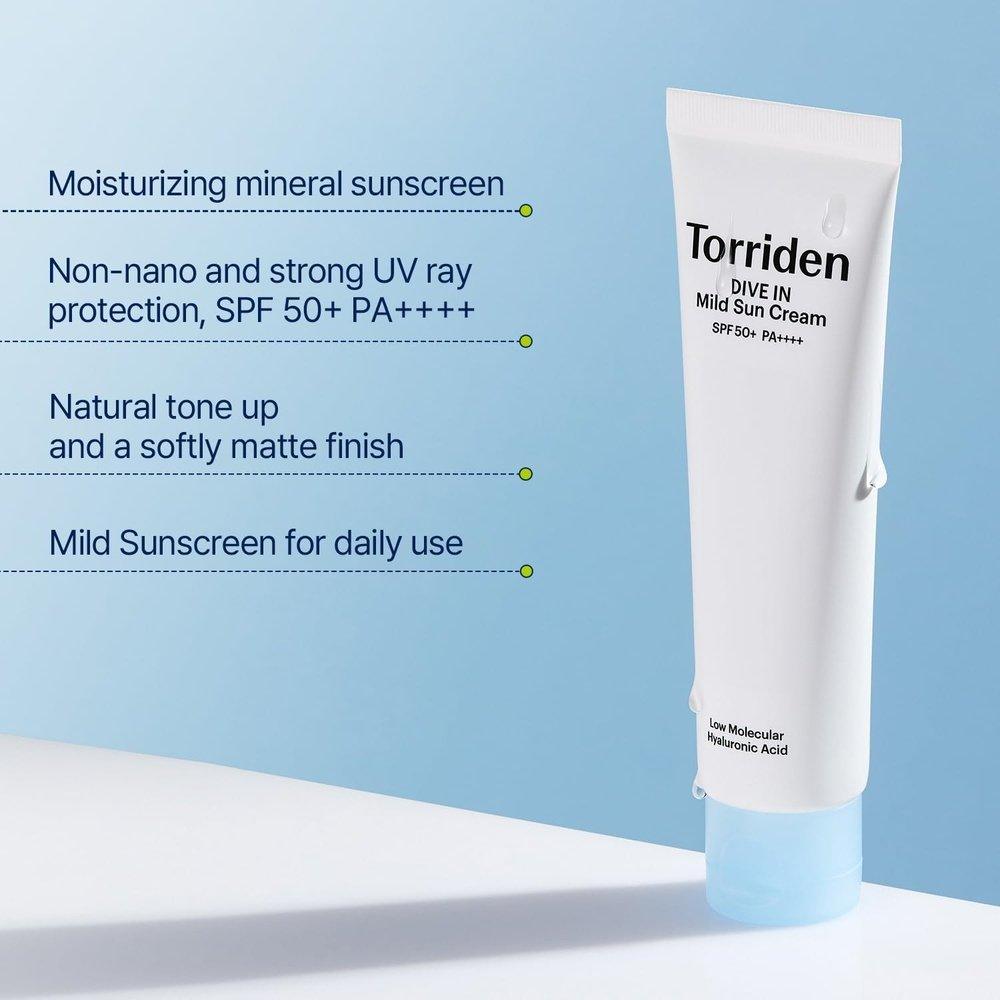 Torriden 溫和防曬乳 60ml / 防曬乳/防曬乳 / SPF50+ PA++++ 官方/正品